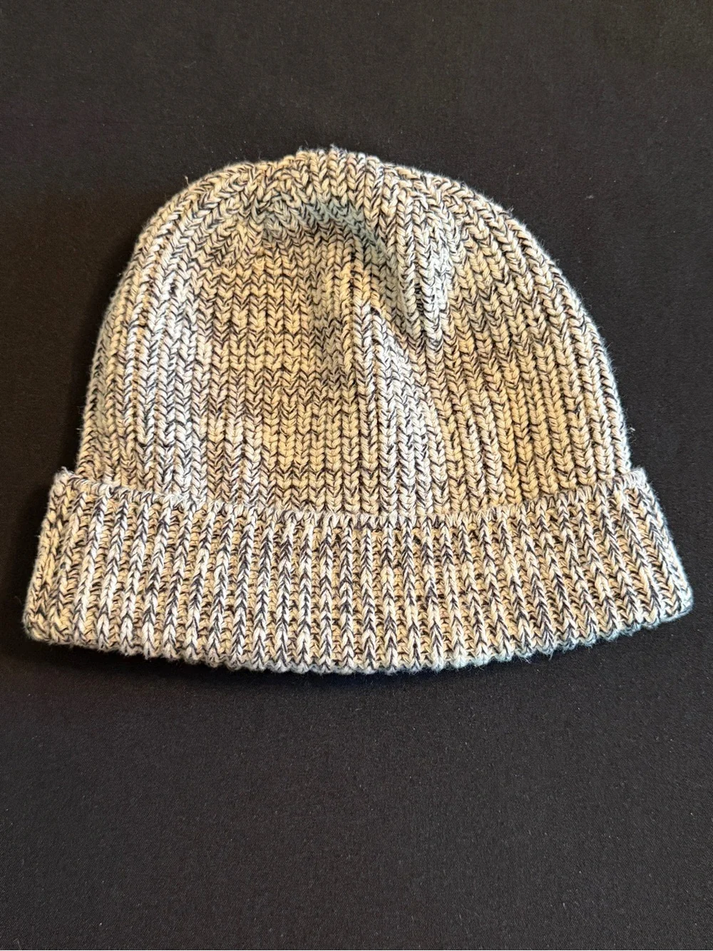 Love Your Melon Marled Beanie in Cream & Gray